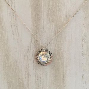 Swarovski Necklace, Silver Necklace, Pendant